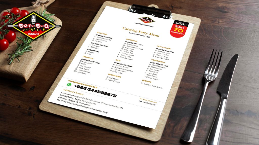 What BBQ Menu Does Bar B Q Tonight Jeddah Offer for Weddings